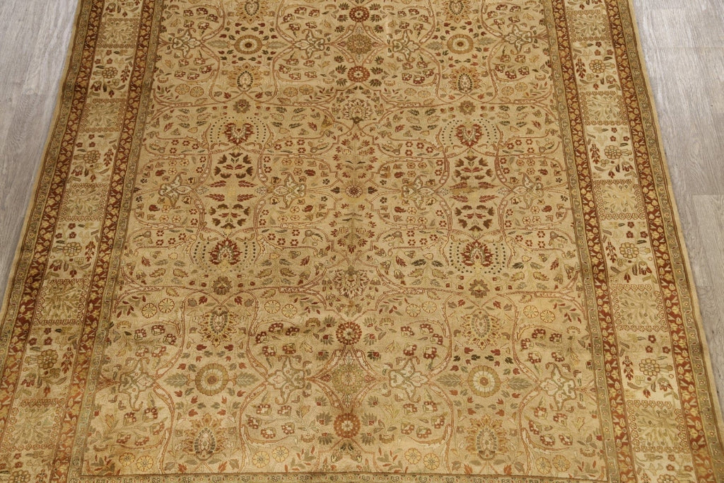 100% Vegetable Dye Floral Agra Oriental Area Rug 8x10