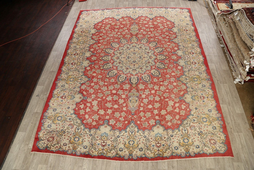 Floral Kashan Persian Area Rug 11x14 Large