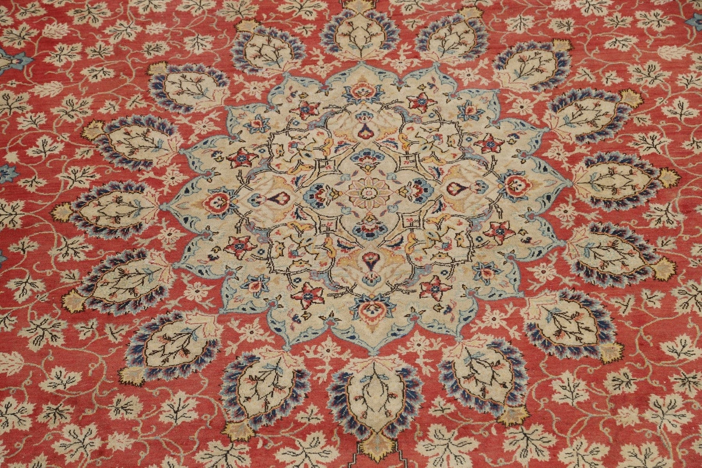 Floral Kashan Persian Area Rug 11x14 Large