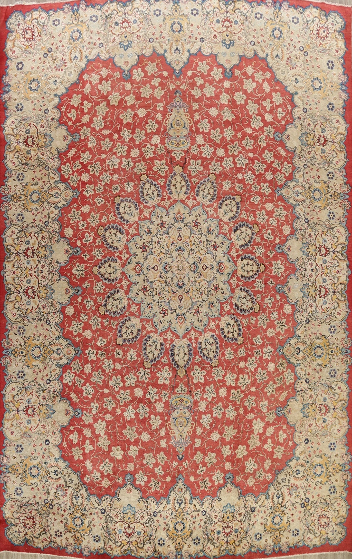 Floral Kashan Persian Area Rug 11x14 Large