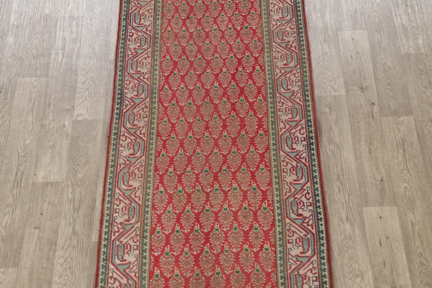 All-Over Tabriz Persian Runner Rug 3x11