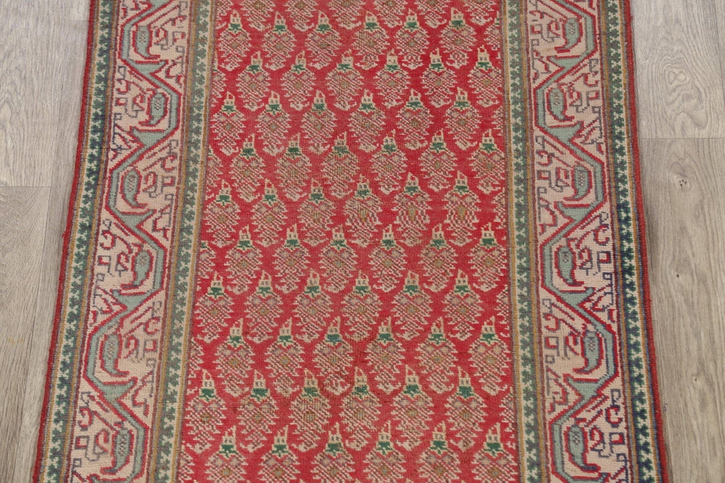 All-Over Tabriz Persian Runner Rug 3x11