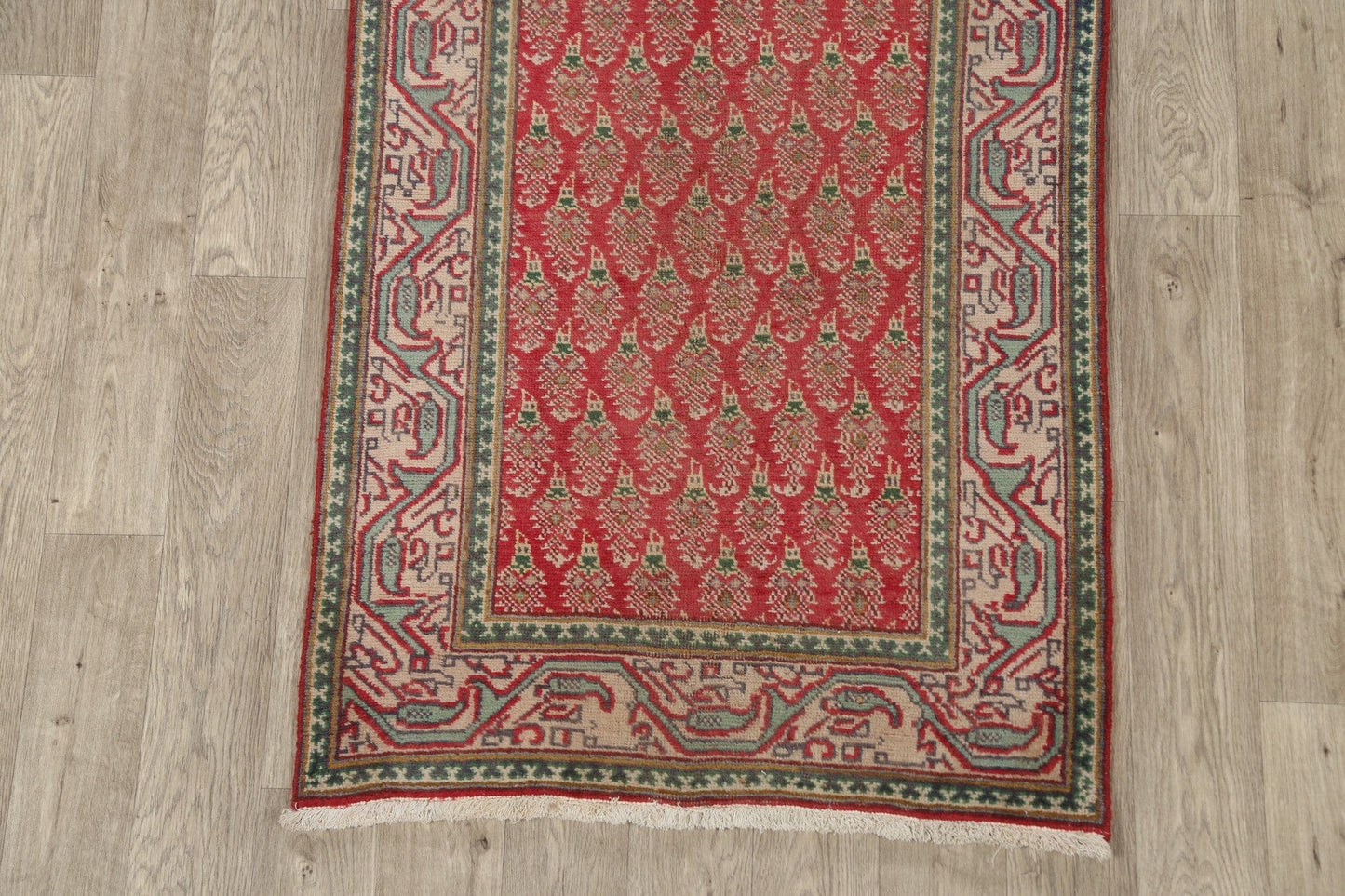 All-Over Tabriz Persian Runner Rug 3x11