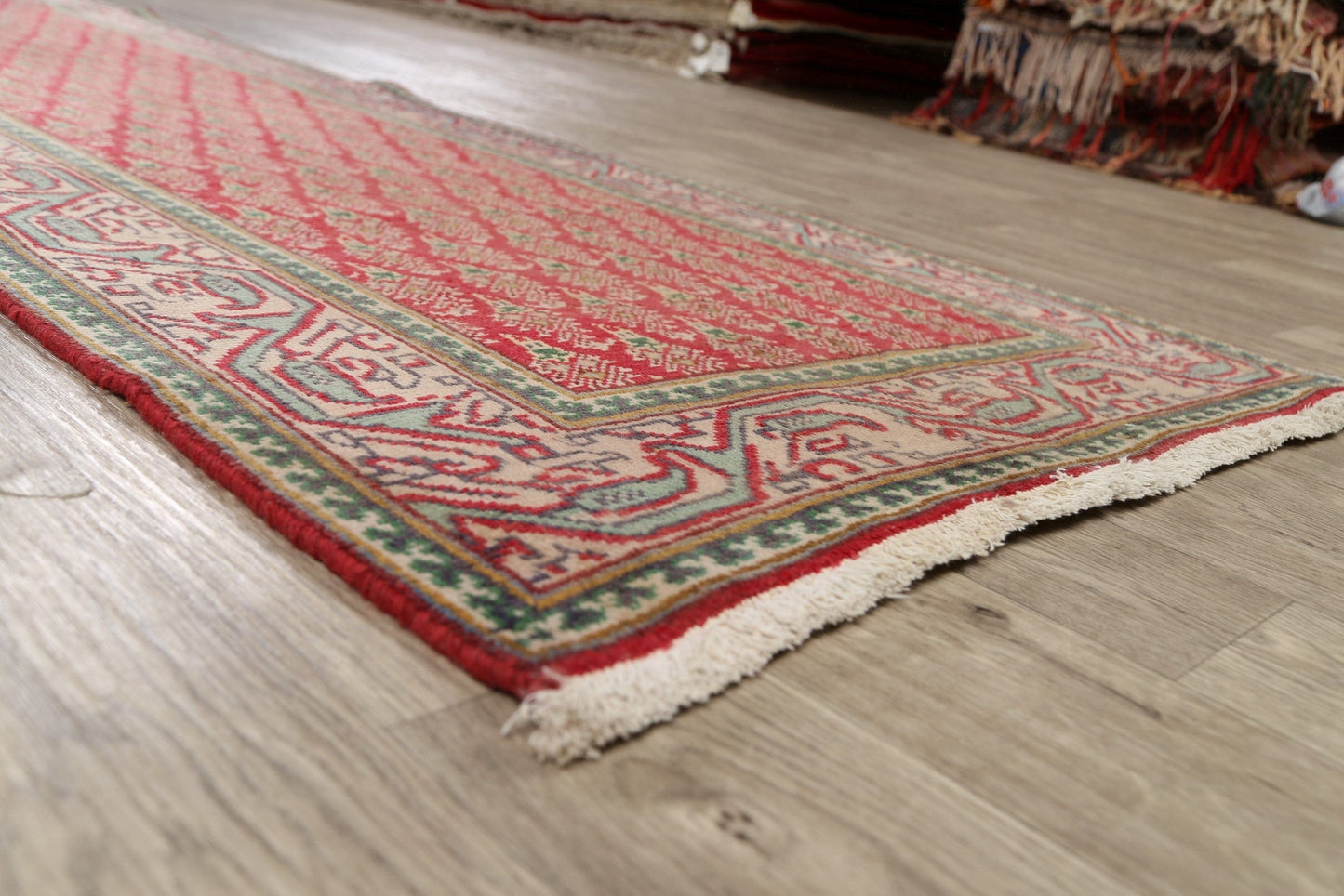 All-Over Tabriz Persian Runner Rug 3x11