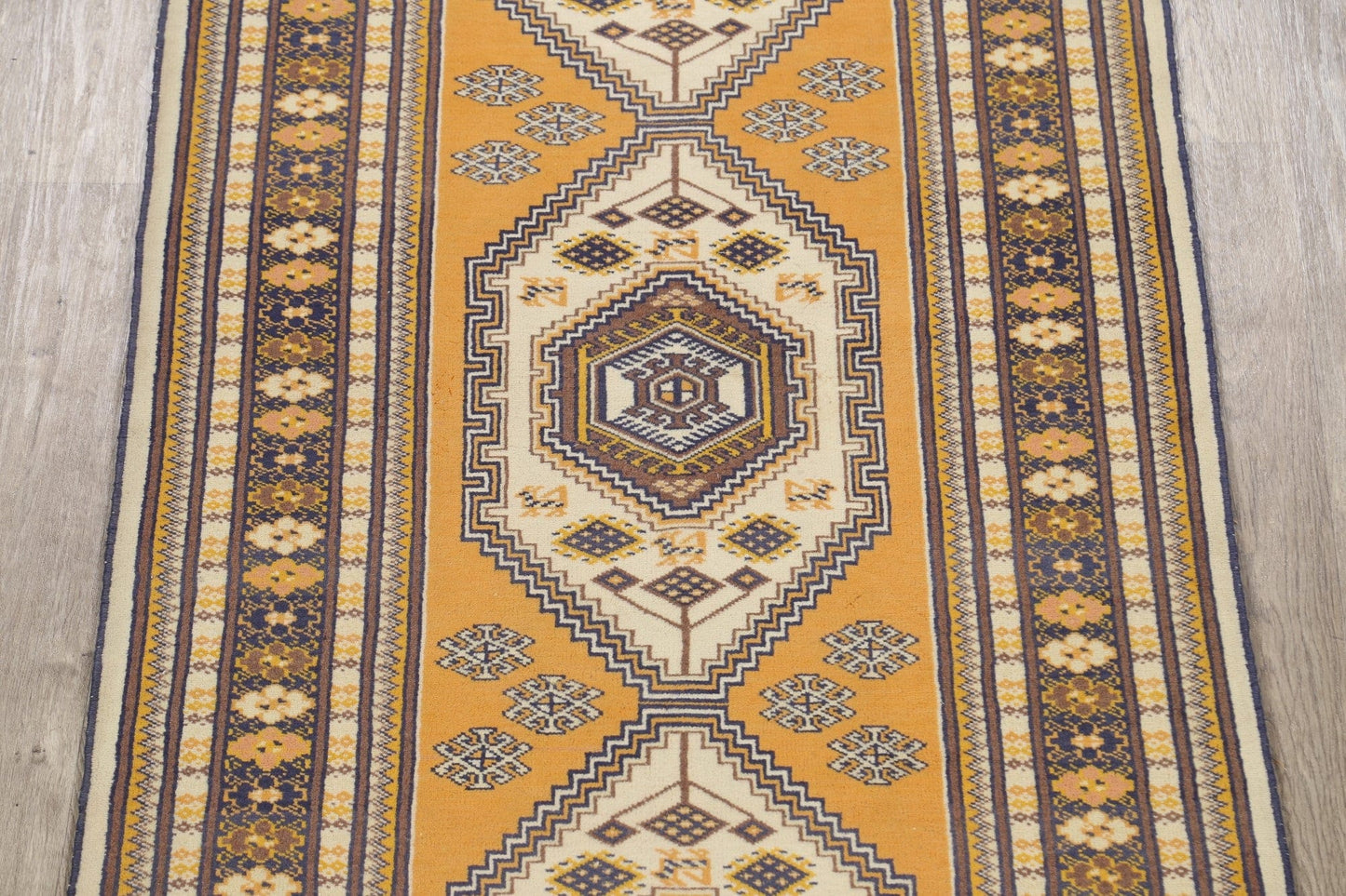 Geometric Bokhara Oriental Runner Rug 3x13