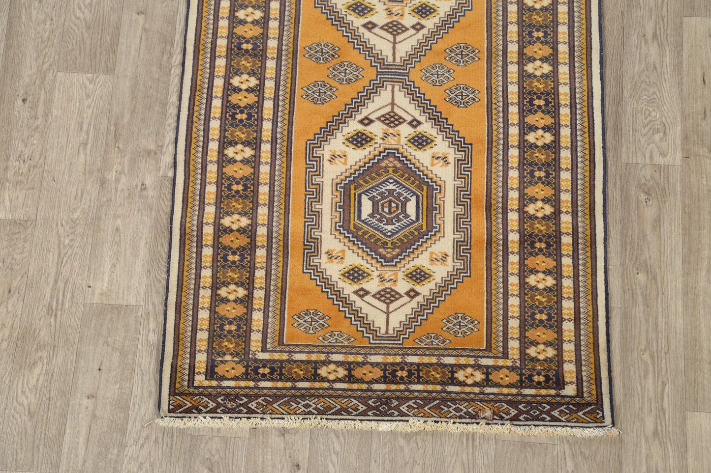 Geometric Bokhara Oriental Runner Rug 3x13