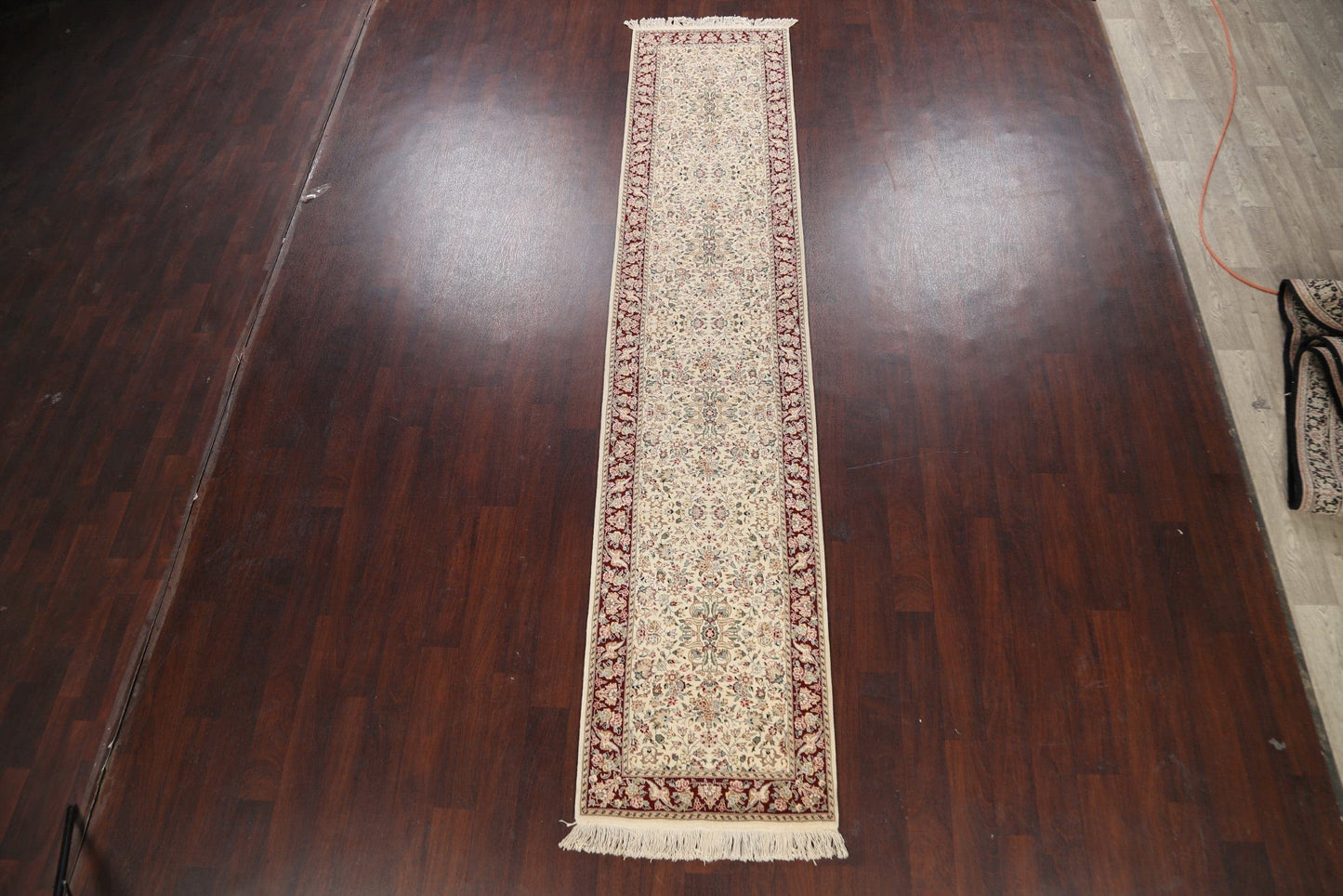 100% Vegetable Dye Floral Kerman Oriental Runner Rug 3x12