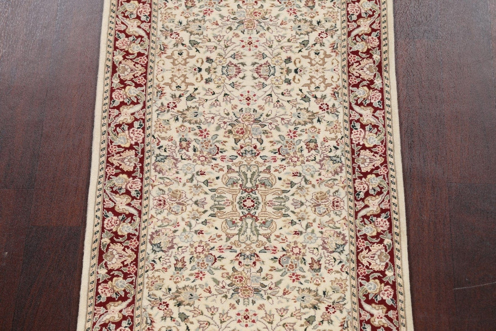 100% Vegetable Dye Floral Kerman Oriental Runner Rug 3x12