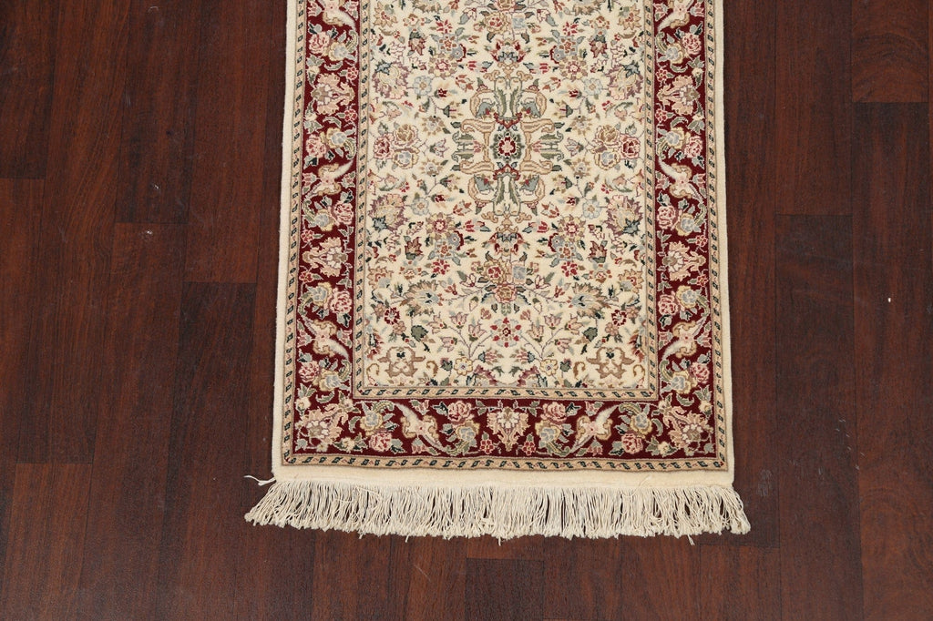 100% Vegetable Dye Floral Kerman Oriental Runner Rug 3x12