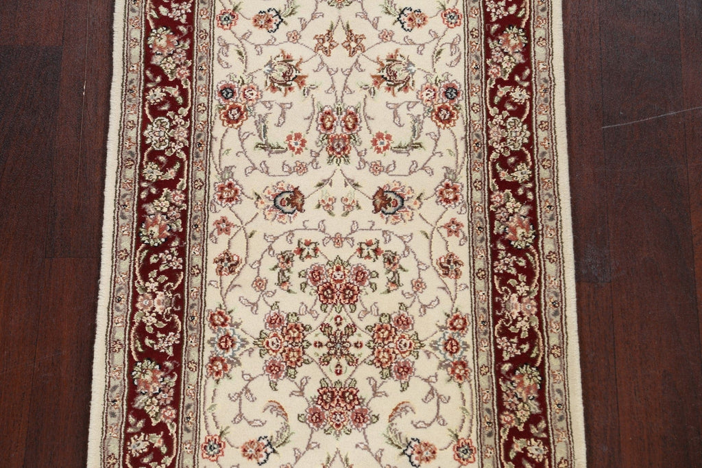 100% Vegetable Dye Floral Tabriz Oriental Runner Rug 2x8