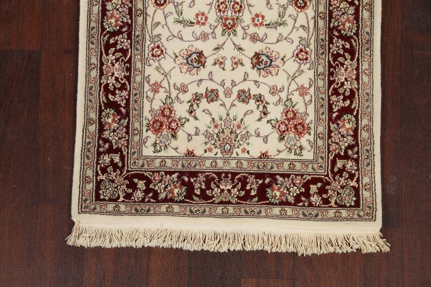 100% Vegetable Dye Floral Tabriz Oriental Runner Rug 2x8