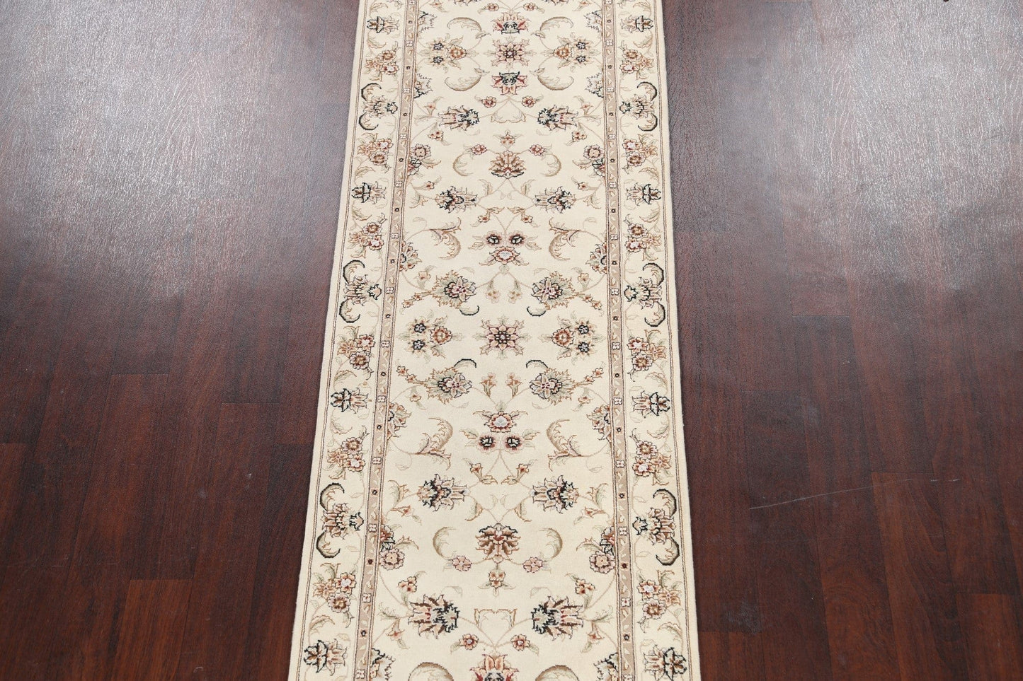 100% Vegetable Dye Floral Tabriz Oriental Runner Rug 3x22