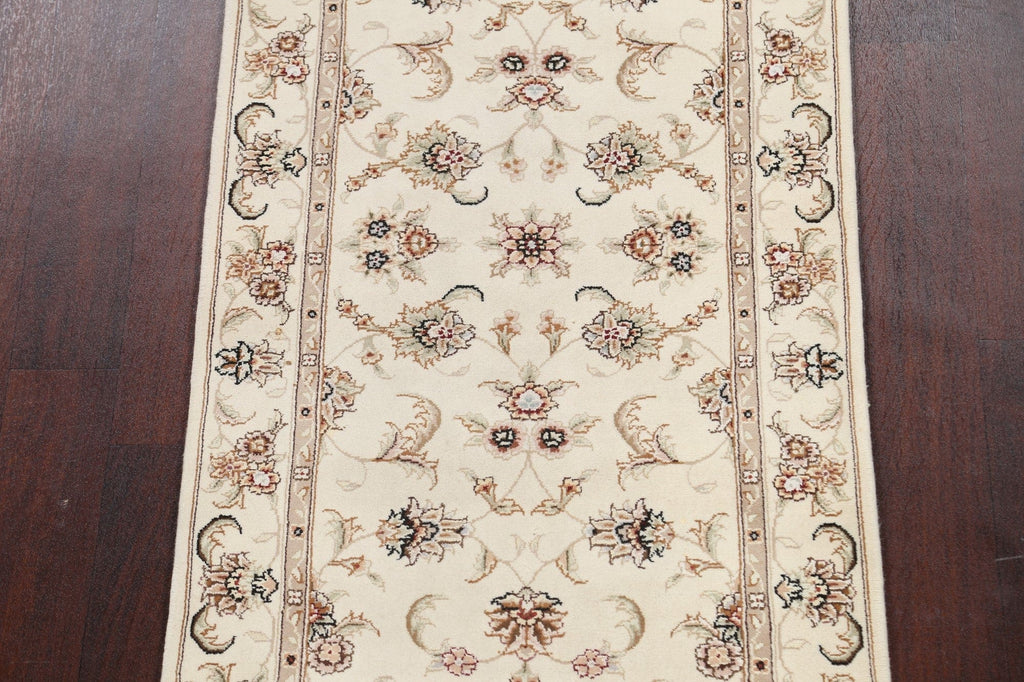 100% Vegetable Dye Floral Tabriz Oriental Runner Rug 3x22