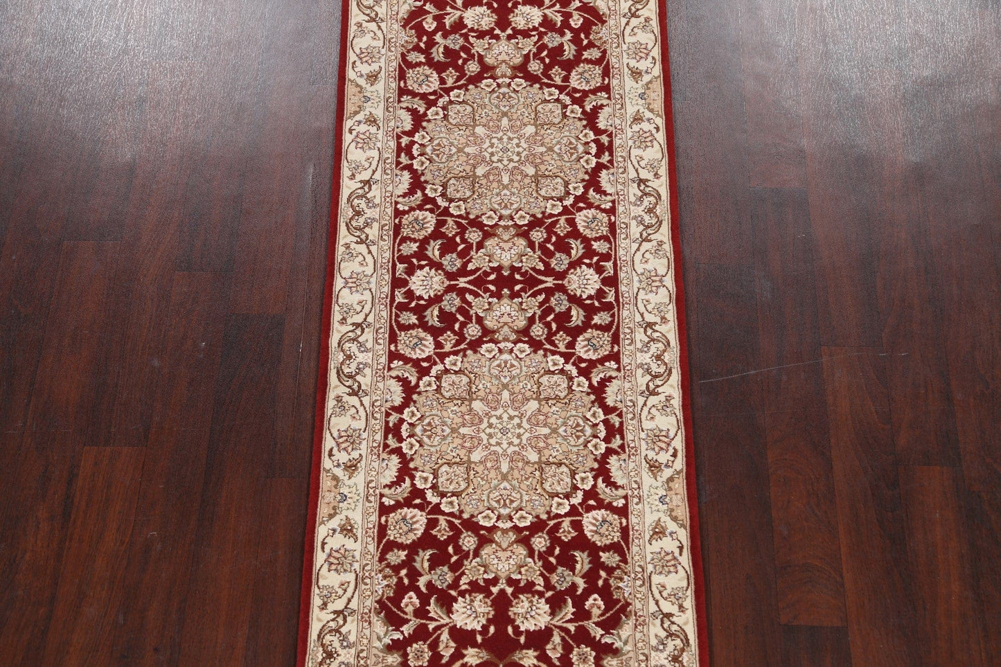 Wool/ Silk Floral Tabriz Oriental Runner Rug 3x8