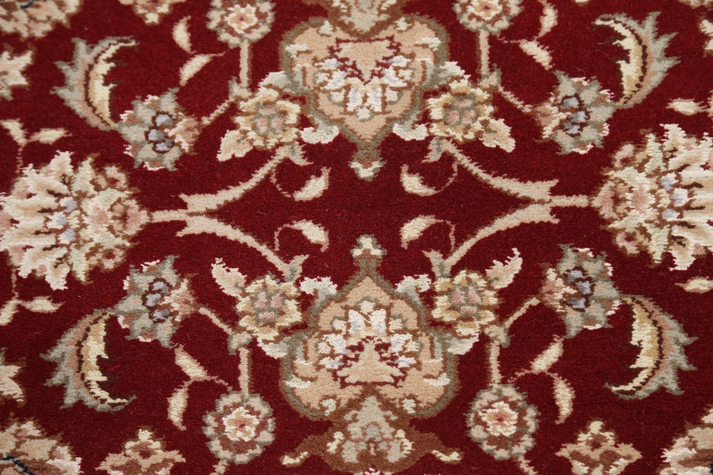 Wool/ Silk Floral Tabriz Oriental Runner Rug 3x8