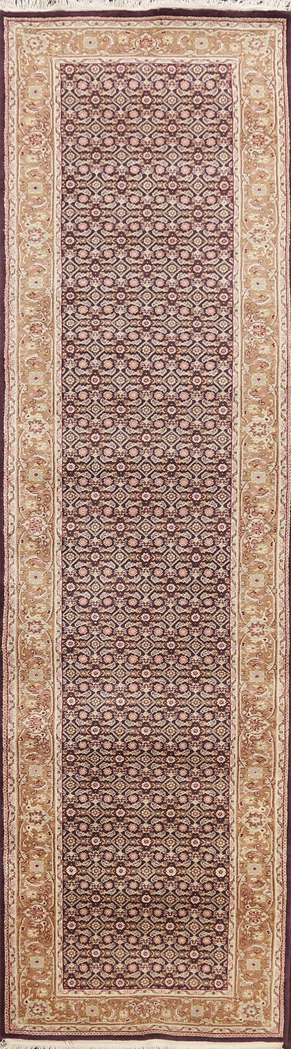 All-Over Tabriz Oriental Runner Rug 3x10