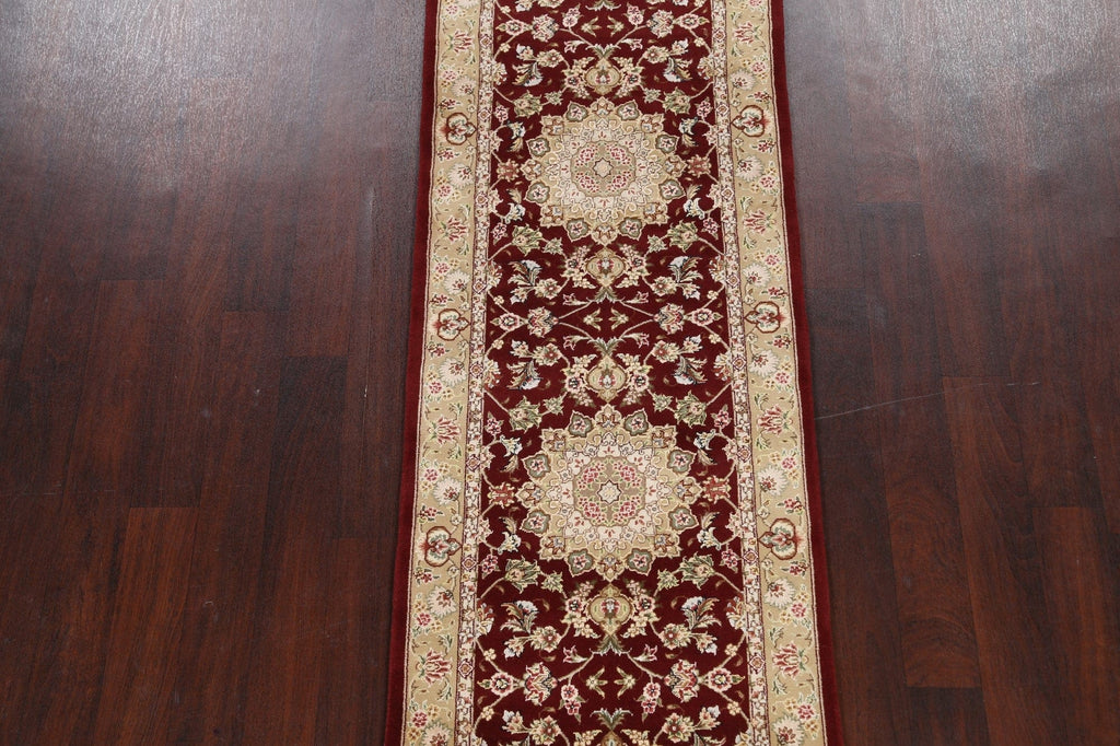 100% Vegetable Dye Floral Tabriz Oriental Runner Rug 3x8