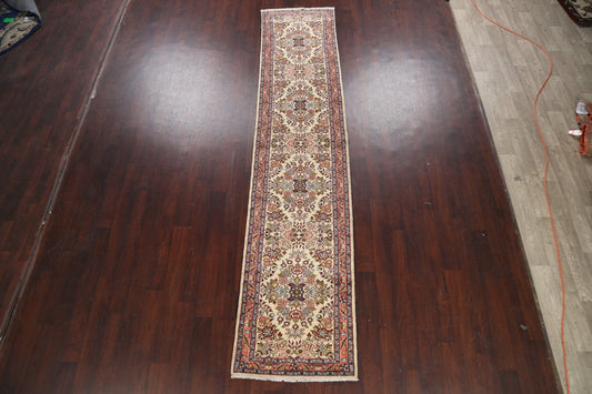 Floral Sarouk Persian Runner Rug 3x12