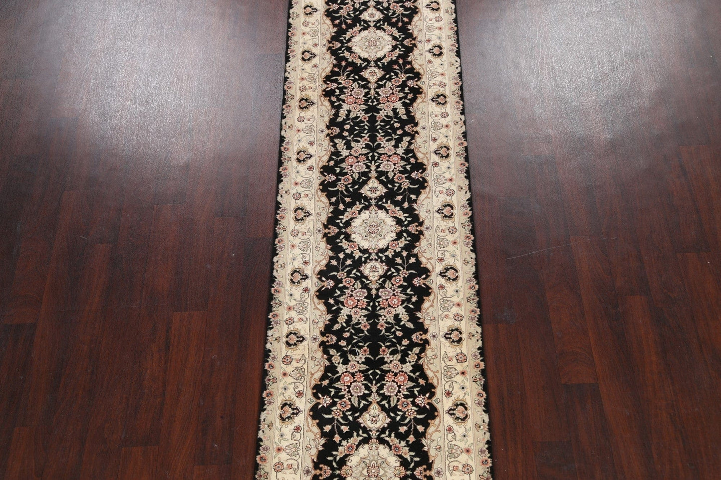 Vegetable Dye Wool/ Silk Tabriz Oriental Runner Rug 3x16