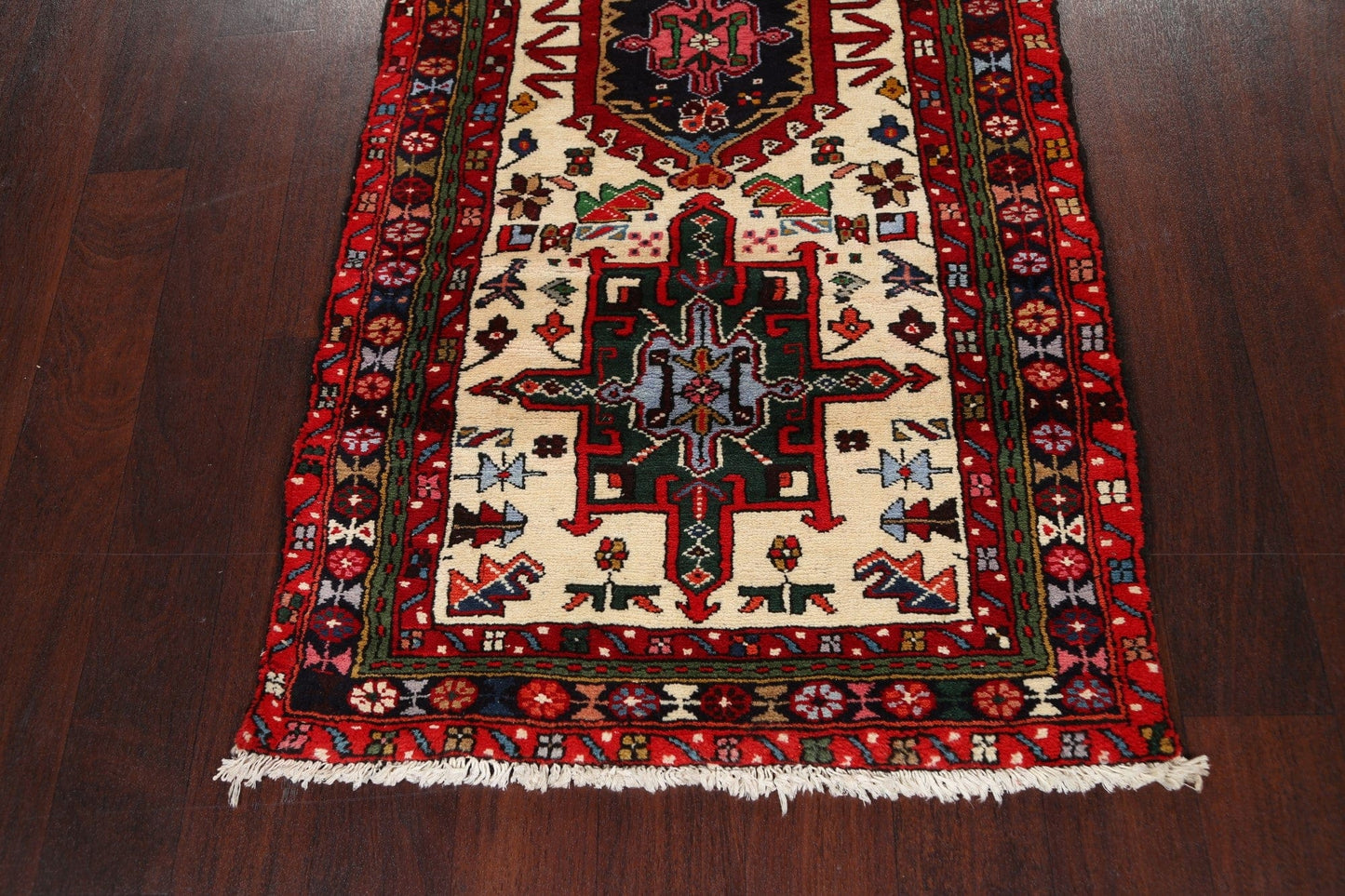 100% Vegetable Dye Tribal Gharajeh Persian Runner Rug 3x29