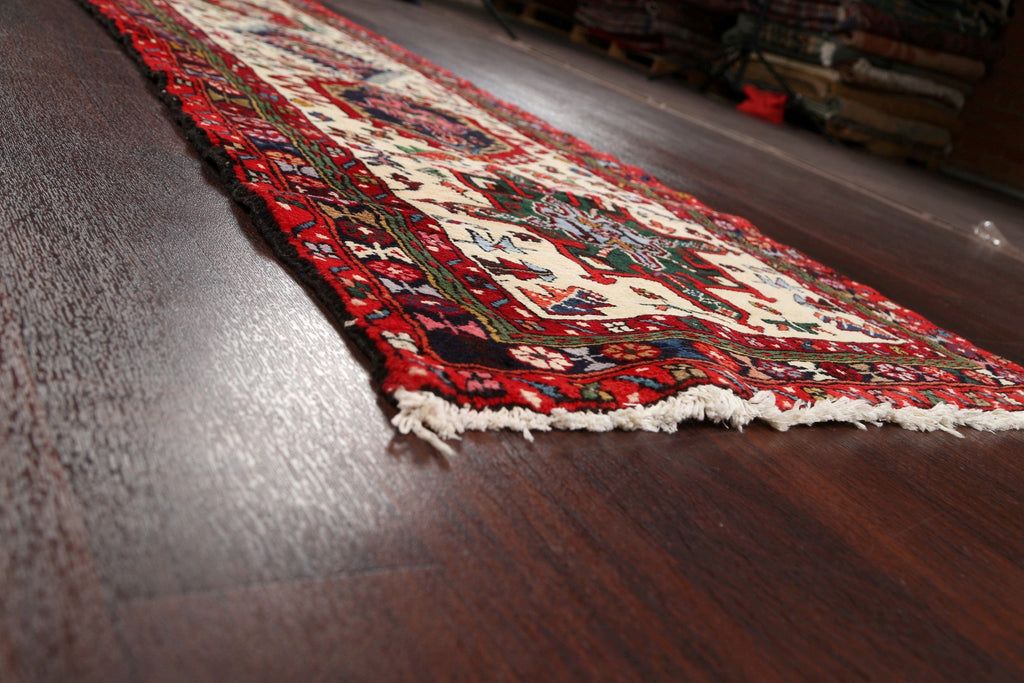 100% Vegetable Dye Tribal Gharajeh Persian Runner Rug 3x29