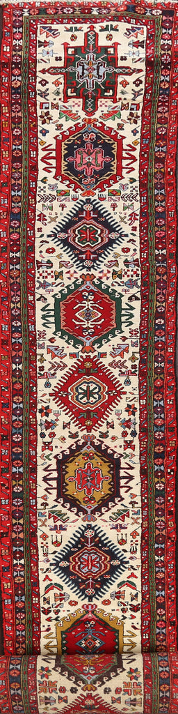 100% Vegetable Dye Tribal Gharajeh Persian Runner Rug 3x29