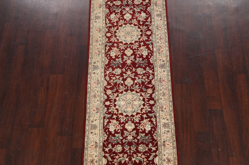 Vegetable Dye Wool/ Silk Tabriz Oriental Runner Rug 2x8