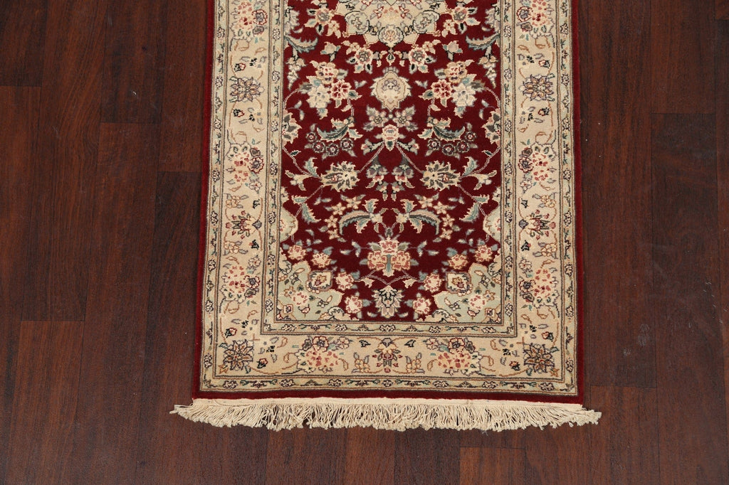 Vegetable Dye Wool/ Silk Tabriz Oriental Runner Rug 2x8