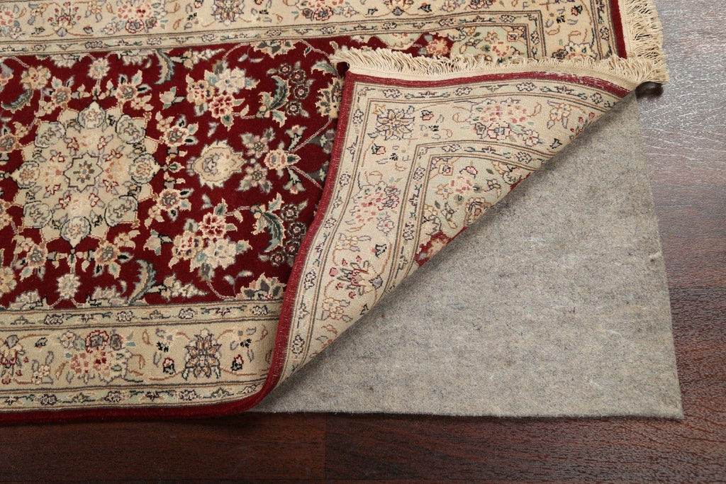 Vegetable Dye Wool/ Silk Tabriz Oriental Runner Rug 2x8