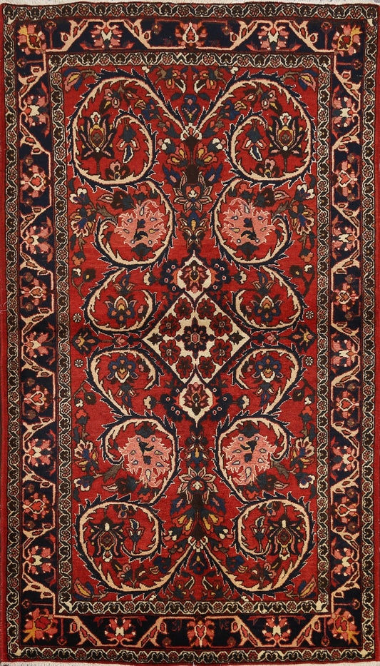 Vegetable Dye Floral Bakhtiari Persian Area Rug 4x7