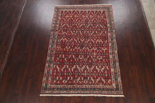 Vegetable Dye All-Over Qashqai Persian Area Rug 6x9