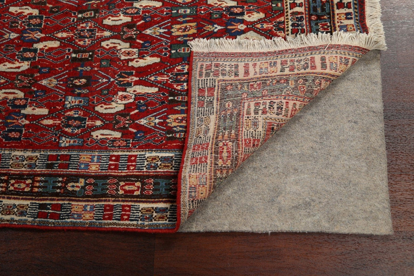 Vegetable Dye All-Over Qashqai Persian Area Rug 6x9