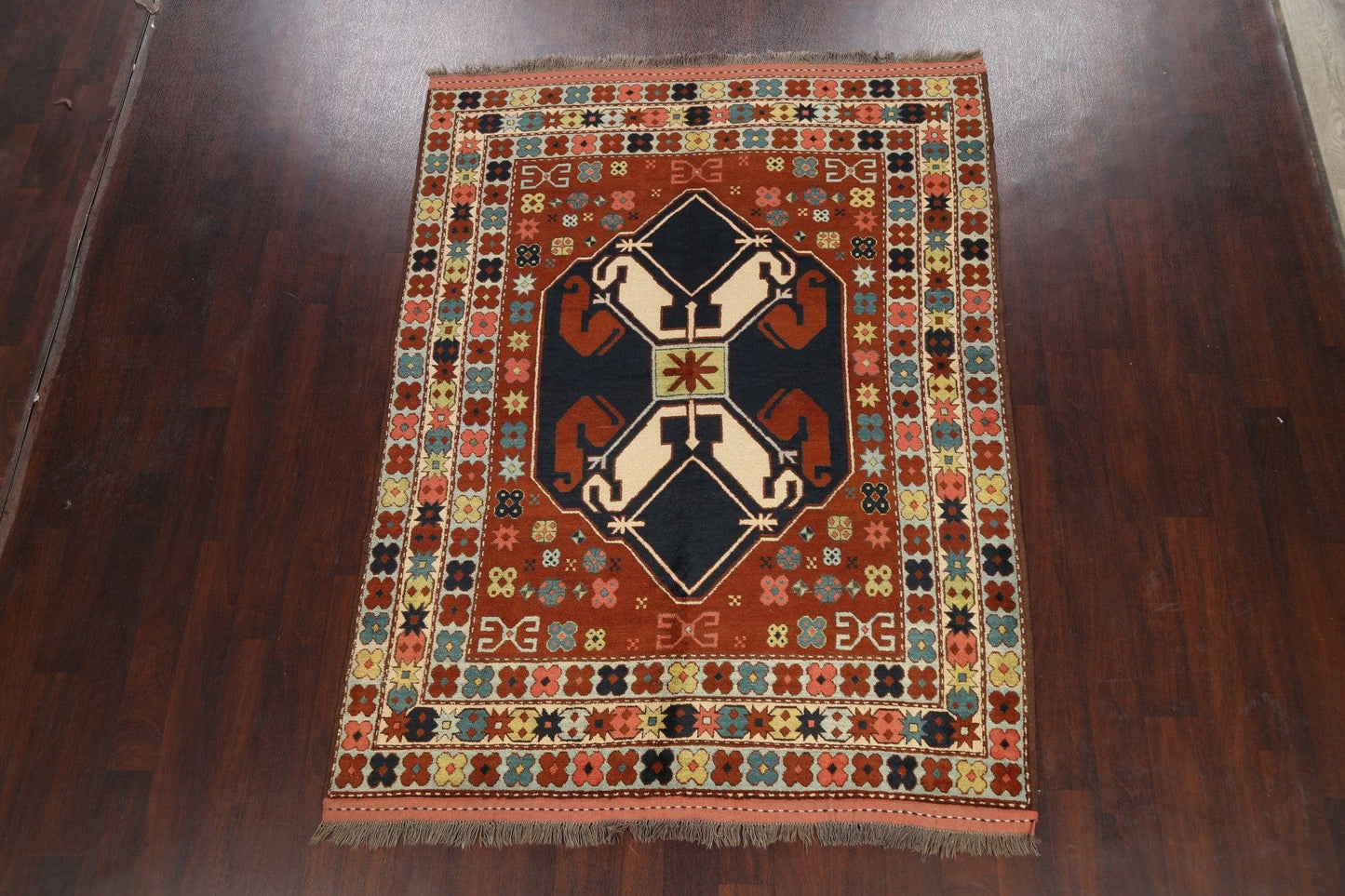 Geometric Anatolian Oriental Area Rug 6x8