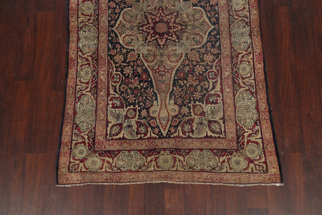 Pre-1900 Antique Floral Persian Area Rug 4x7