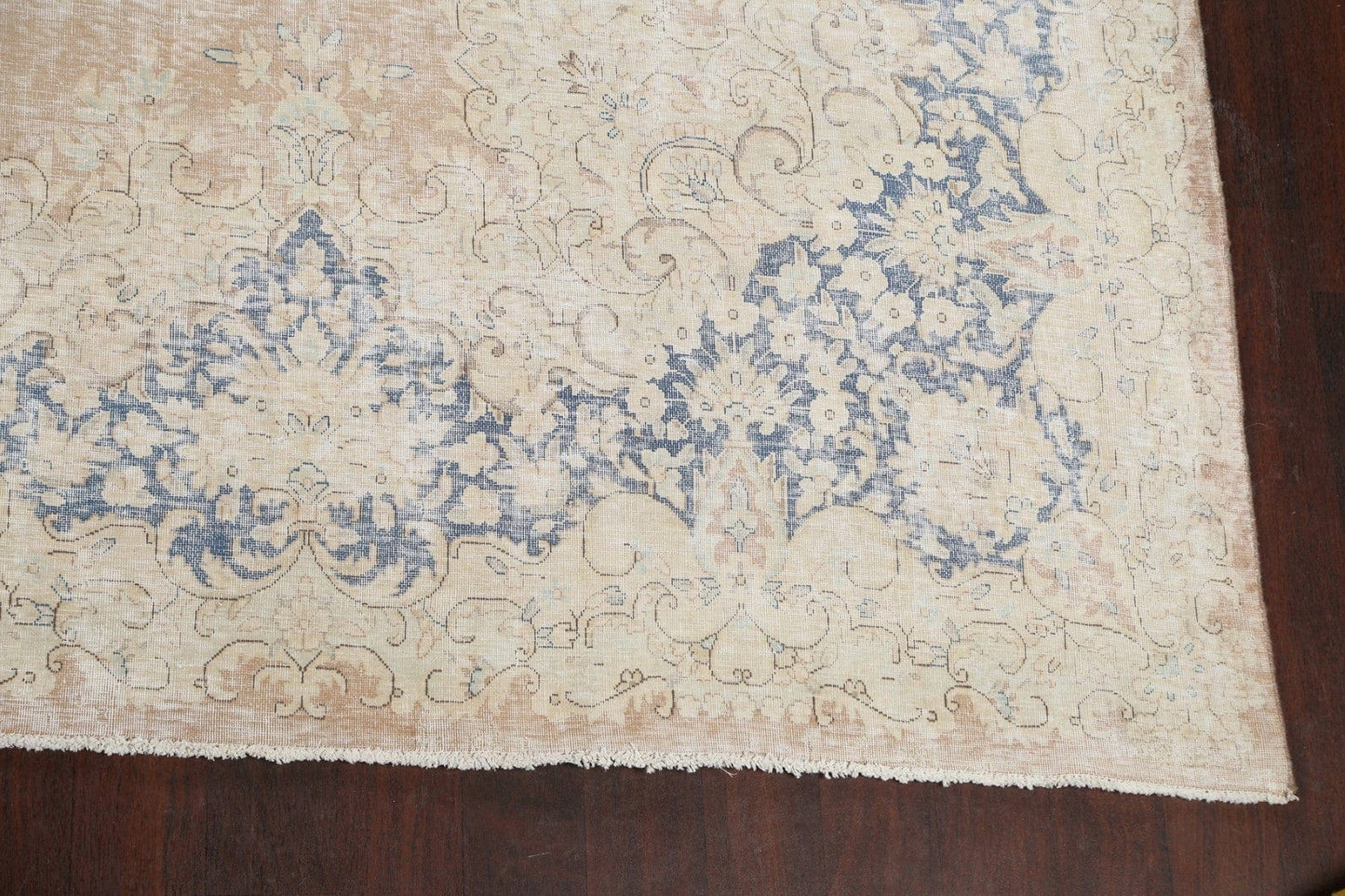 Muted Distressed Kerman Persian Area Rug 10x13