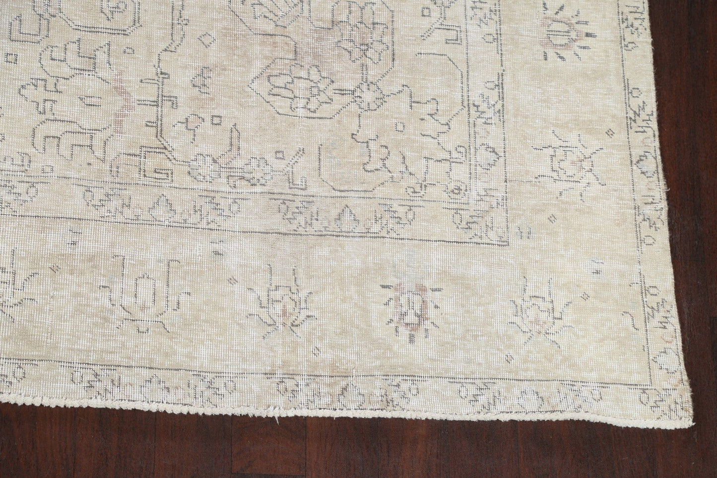 Muted Distressed Tabriz Persian Area Rug 10x13