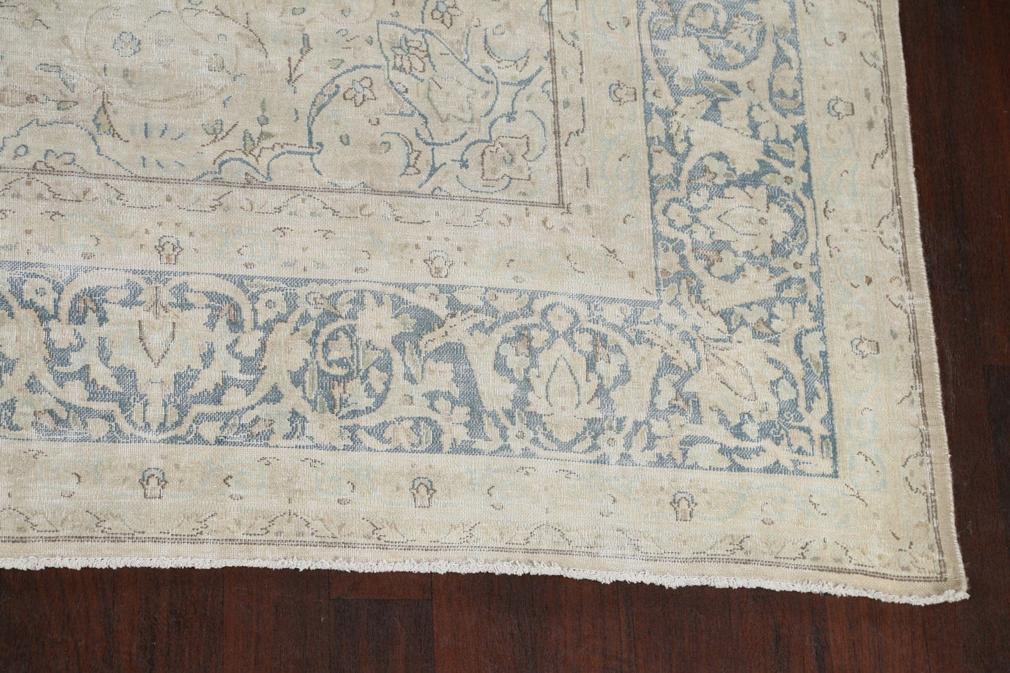 Muted Distressed Kerman Persian Area Rug 10x13