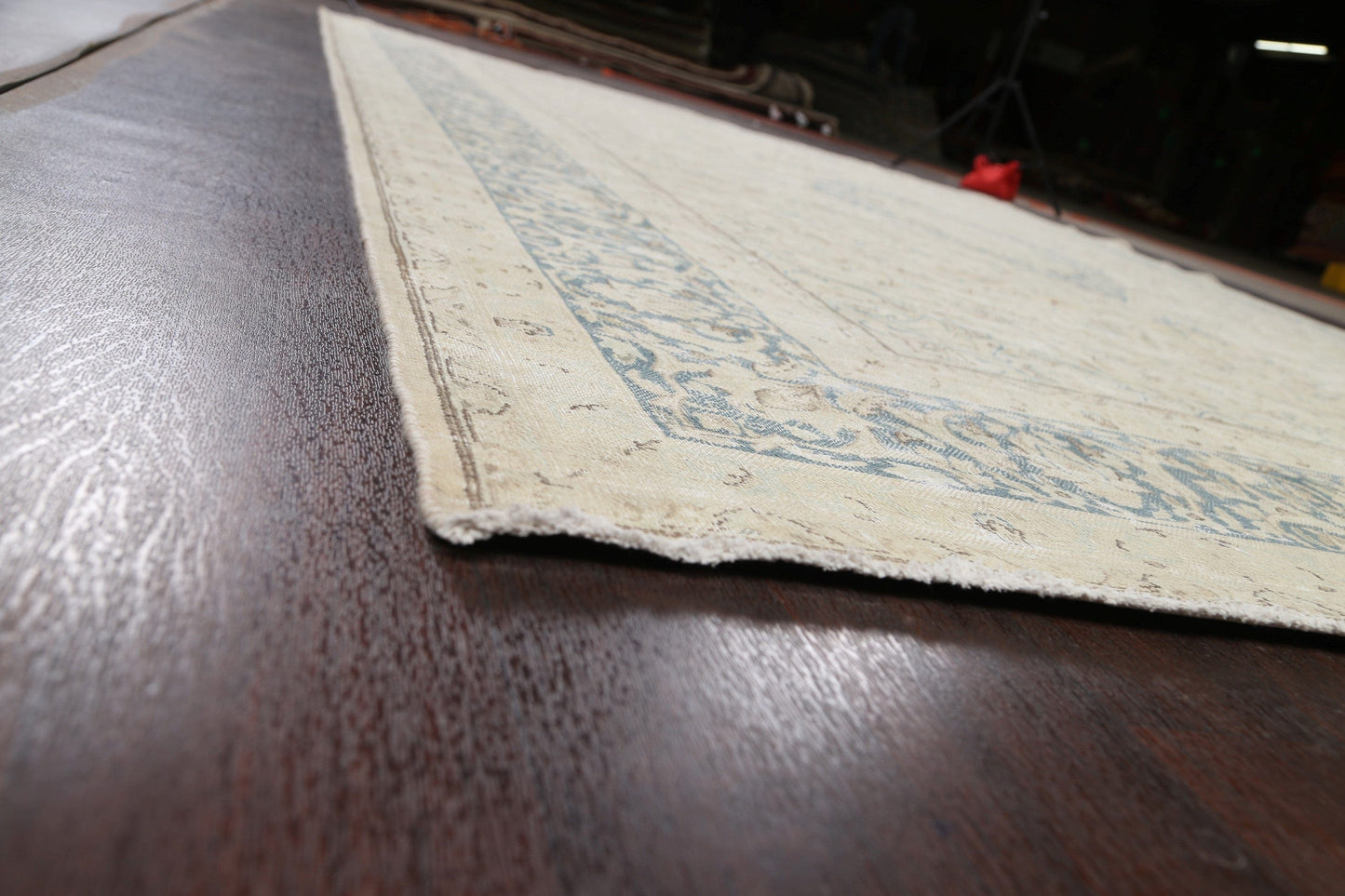 Muted Distressed Kerman Persian Area Rug 10x13