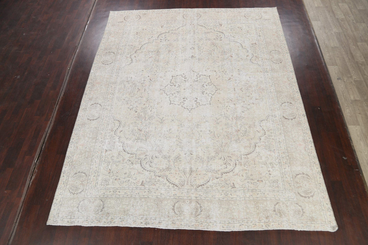 Muted Distressed Tabriz Persian Area Rug 10x12