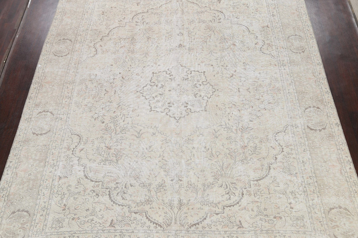 Muted Distressed Tabriz Persian Area Rug 10x12