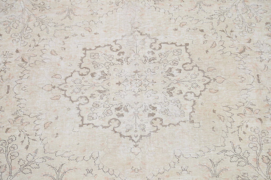 Muted Distressed Tabriz Persian Area Rug 10x12