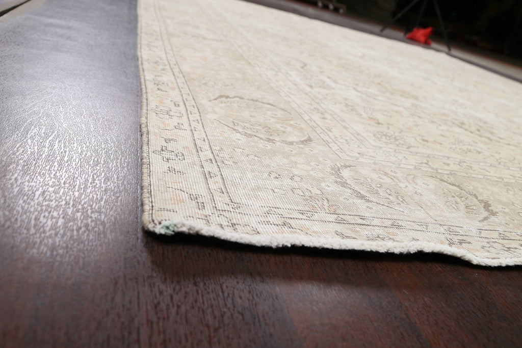 Muted Distressed Tabriz Persian Area Rug 10x12