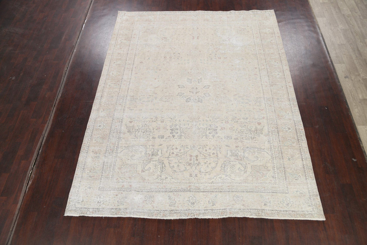 Muted Distressed Tabriz Persian Area Rug 8x11