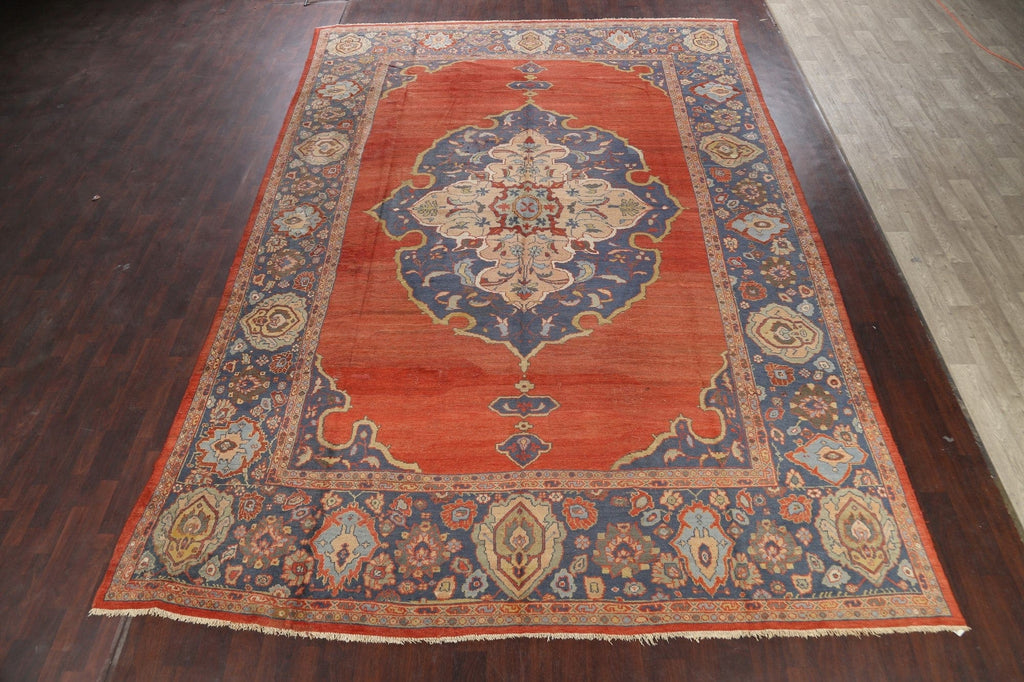 Antique Vegetable Dye Mahal Persian Area Rug 11x16