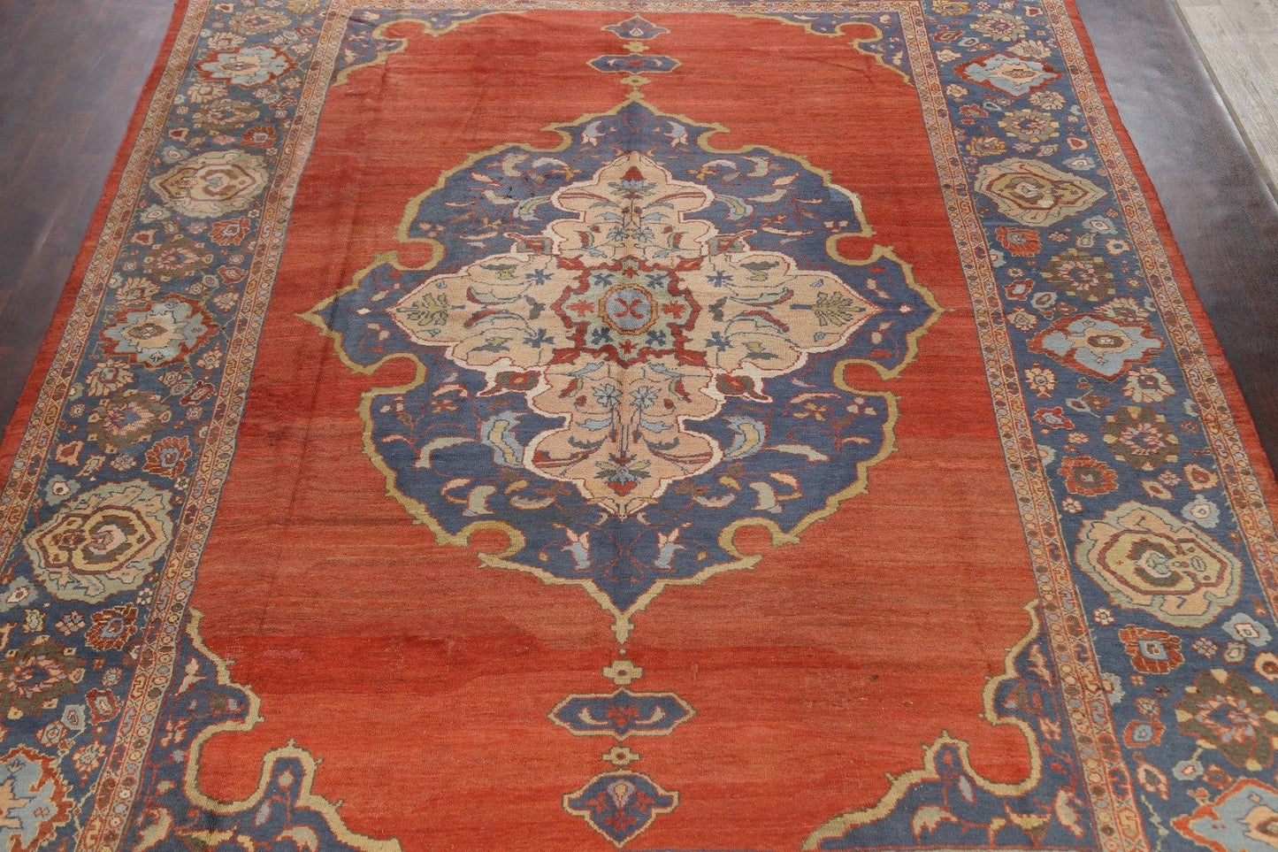 Antique Vegetable Dye Mahal Persian Area Rug 11x16