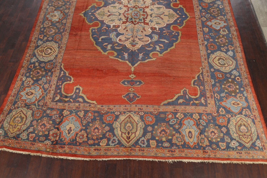 Antique Vegetable Dye Mahal Persian Area Rug 11x16
