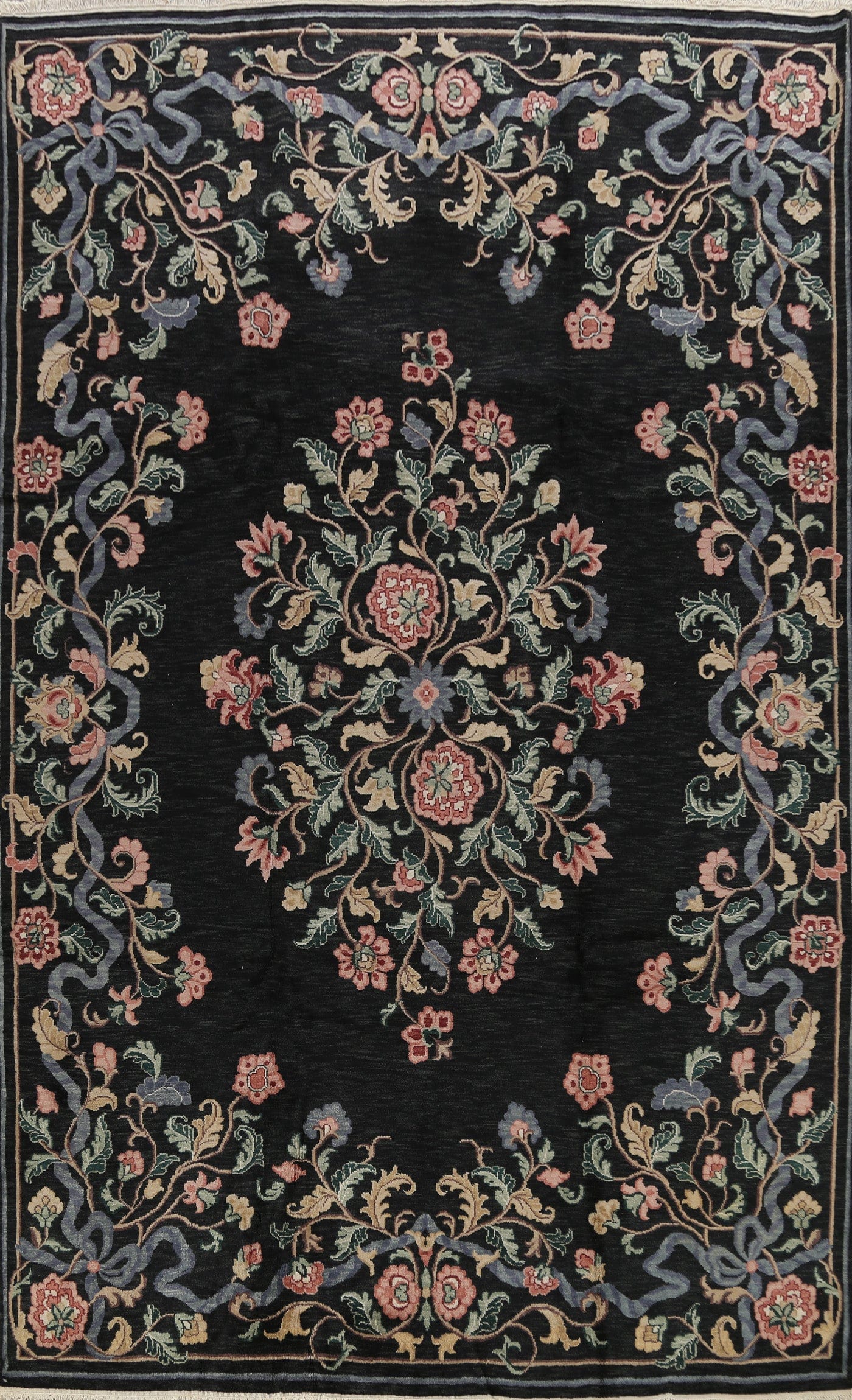 Floral Aubusson Oriental Area Rug 9x12