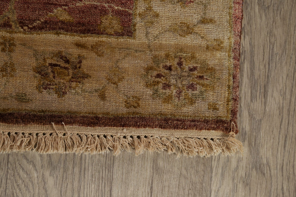 100% Vegetable Dye Agra Oriental Runner Rug 3x12