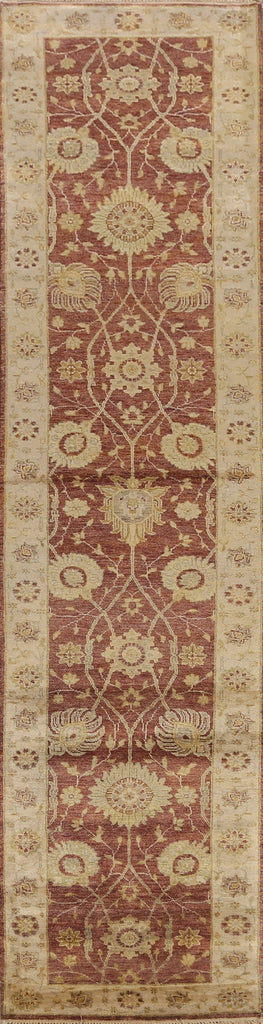 100% Vegetable Dye Agra Oriental Runner Rug 3x12