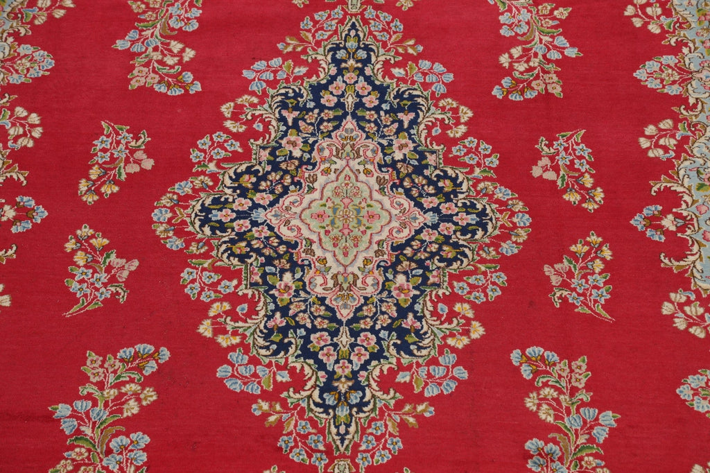 Floral Red Kerman Persian Area Rug 10x13